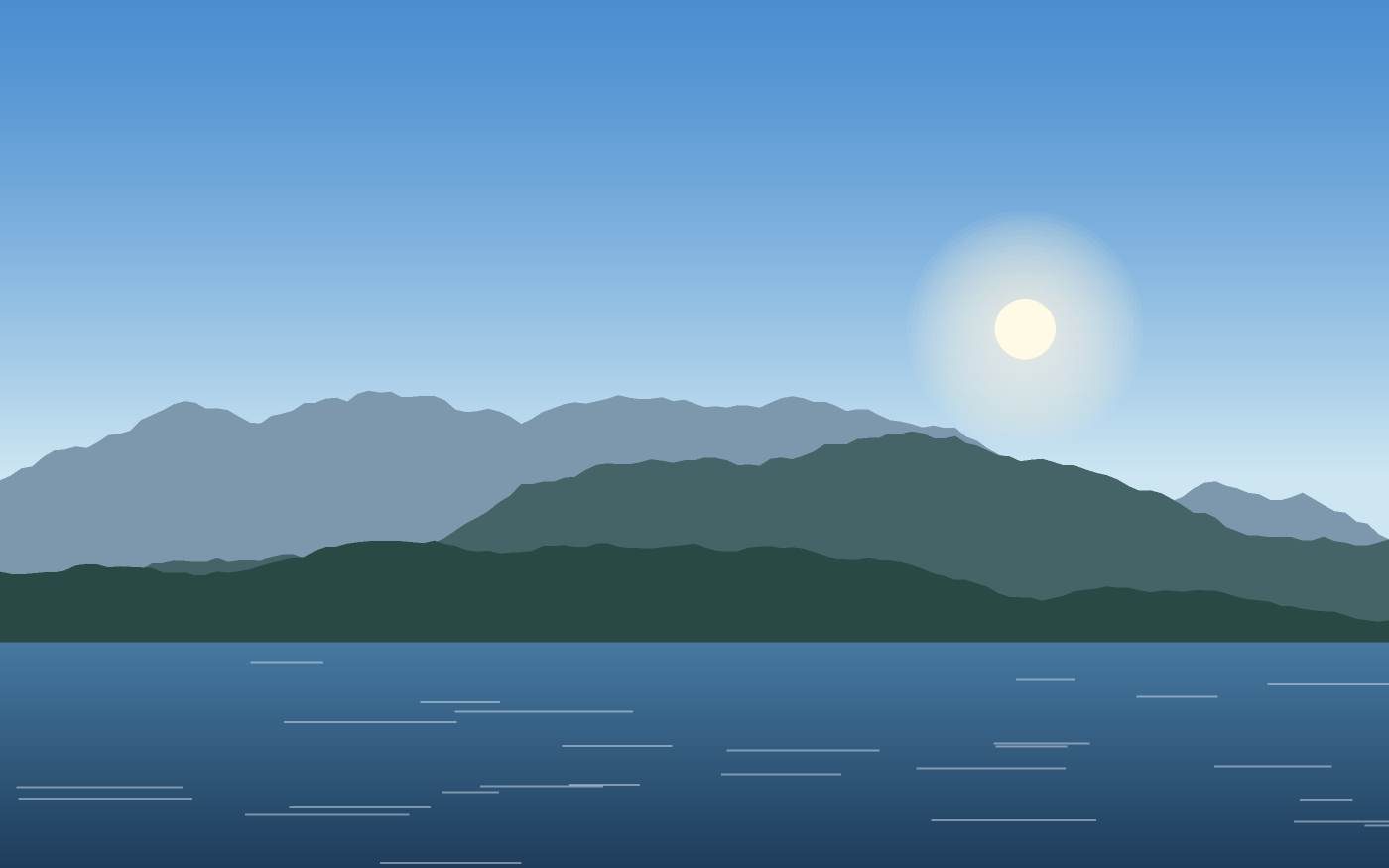 Ilustração de uma paisagem